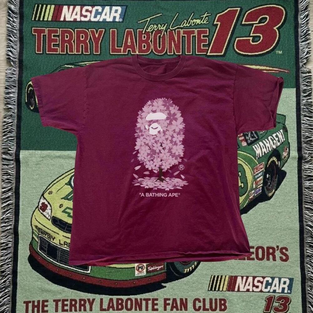 Bape X Nascar Cherry Blossom Tee